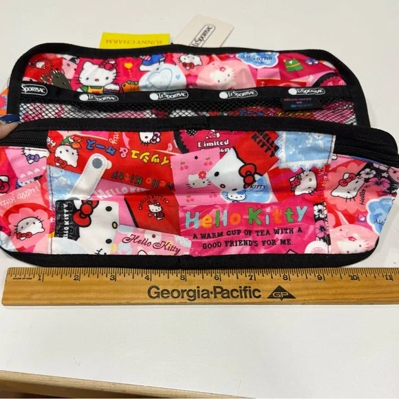 LeSportsac Red and Pink Hello Kitty Packing Cube Mesh Pocket Travel Organizer - Picture 11 of 11